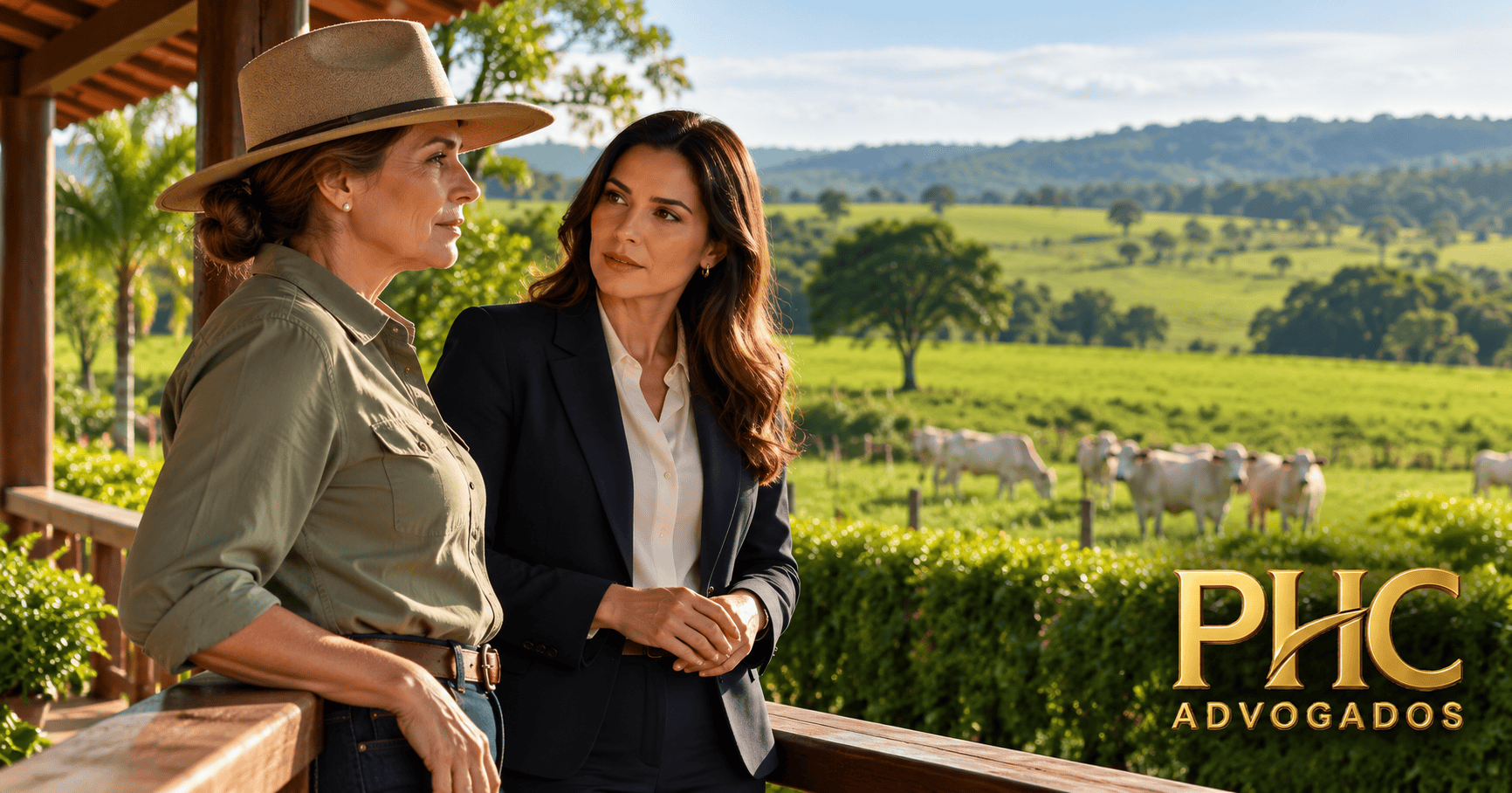 Produtora rural e advogada em fazenda de pecuária