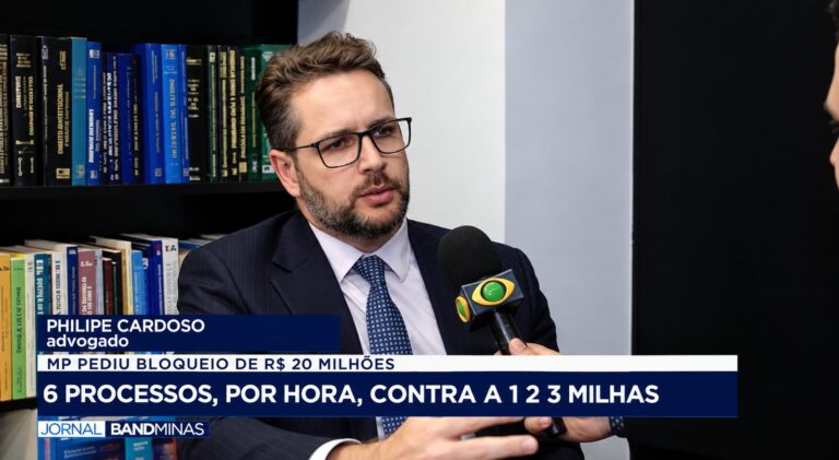 Phelipe Cardoso durante entrevista ao Jornal Band Minas