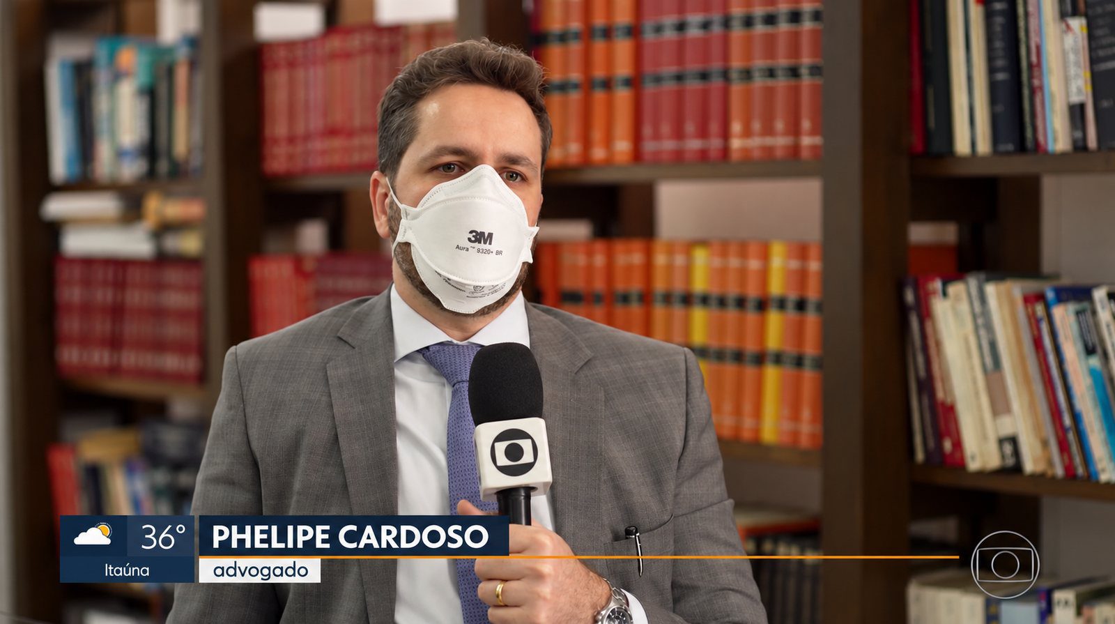 Phelipe Cardoso em participação na TV Globo
